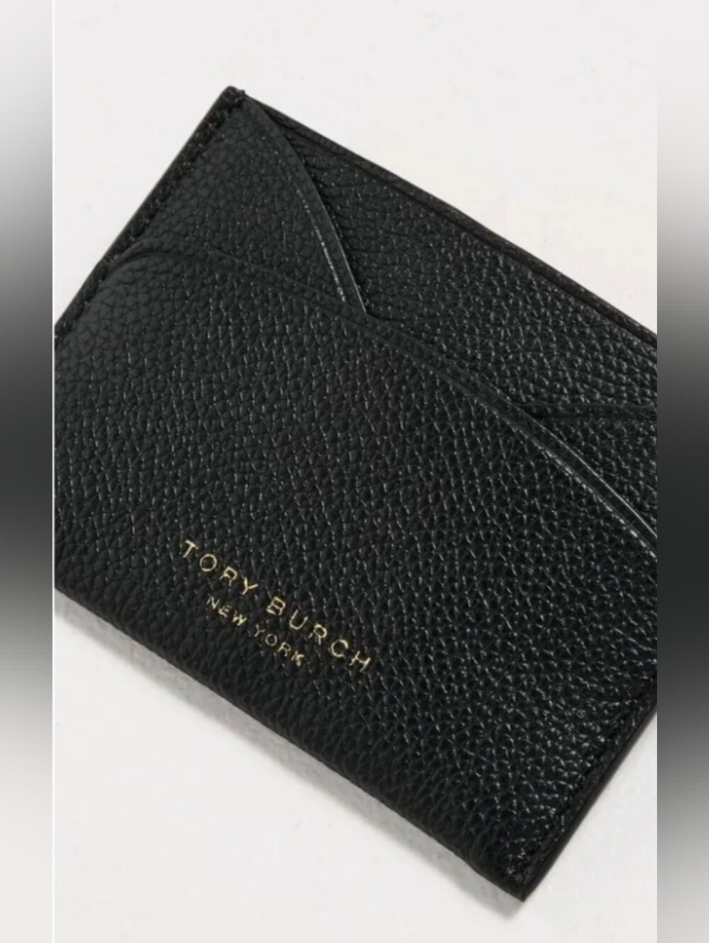 Tory Burch ROMY FLAT CARD CASE BLACK. NWT - Picture 3 of 6